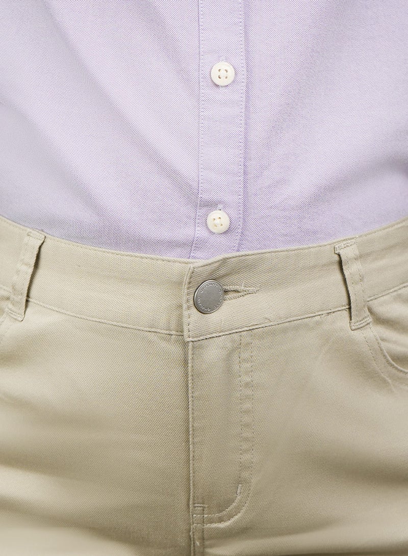 GIORDANO Women’s Mid-Rise Slim Tapered Stretch Twill Pants - Image 3